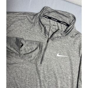 Nike Running Dri-Fit Men's 1/4 Zip Pullover 2XL Gray Long Sleeve